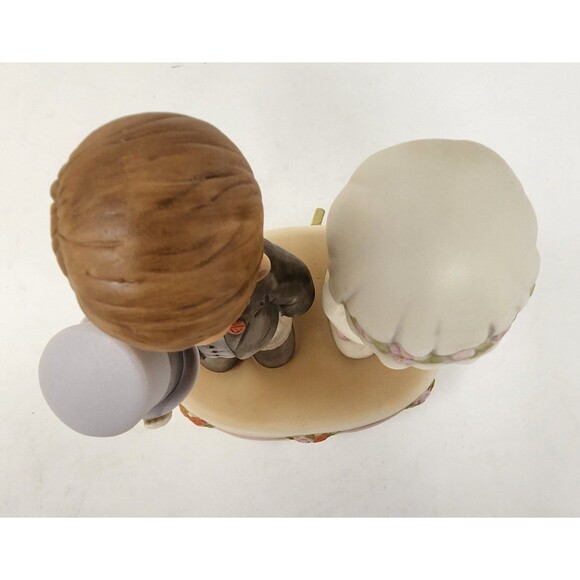 Vintage Enesco Musical Here Comes The Bride & Groom 1989 Porcelain 6.5" Figurine - Picture 5 of 14